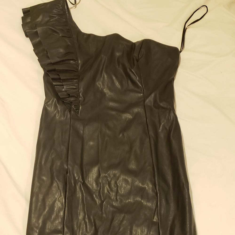 Black leather dress Forever21